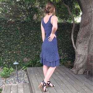 Angela Mara stretchy polka dot dress